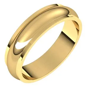 10K Yellow 5 mm Half Round Edge Band Size 9