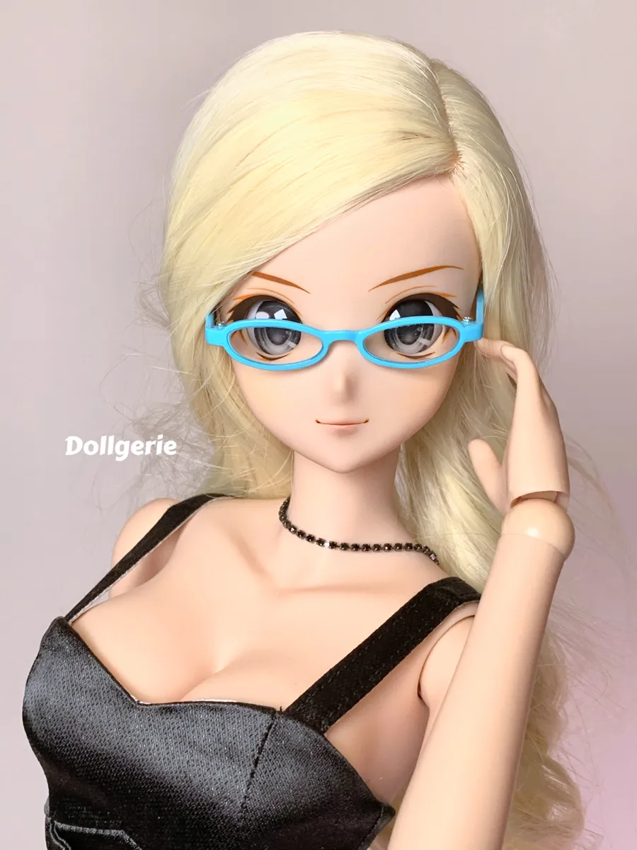 1/3 Sky Blue Oval Frame Glasses (made by EPOCH)