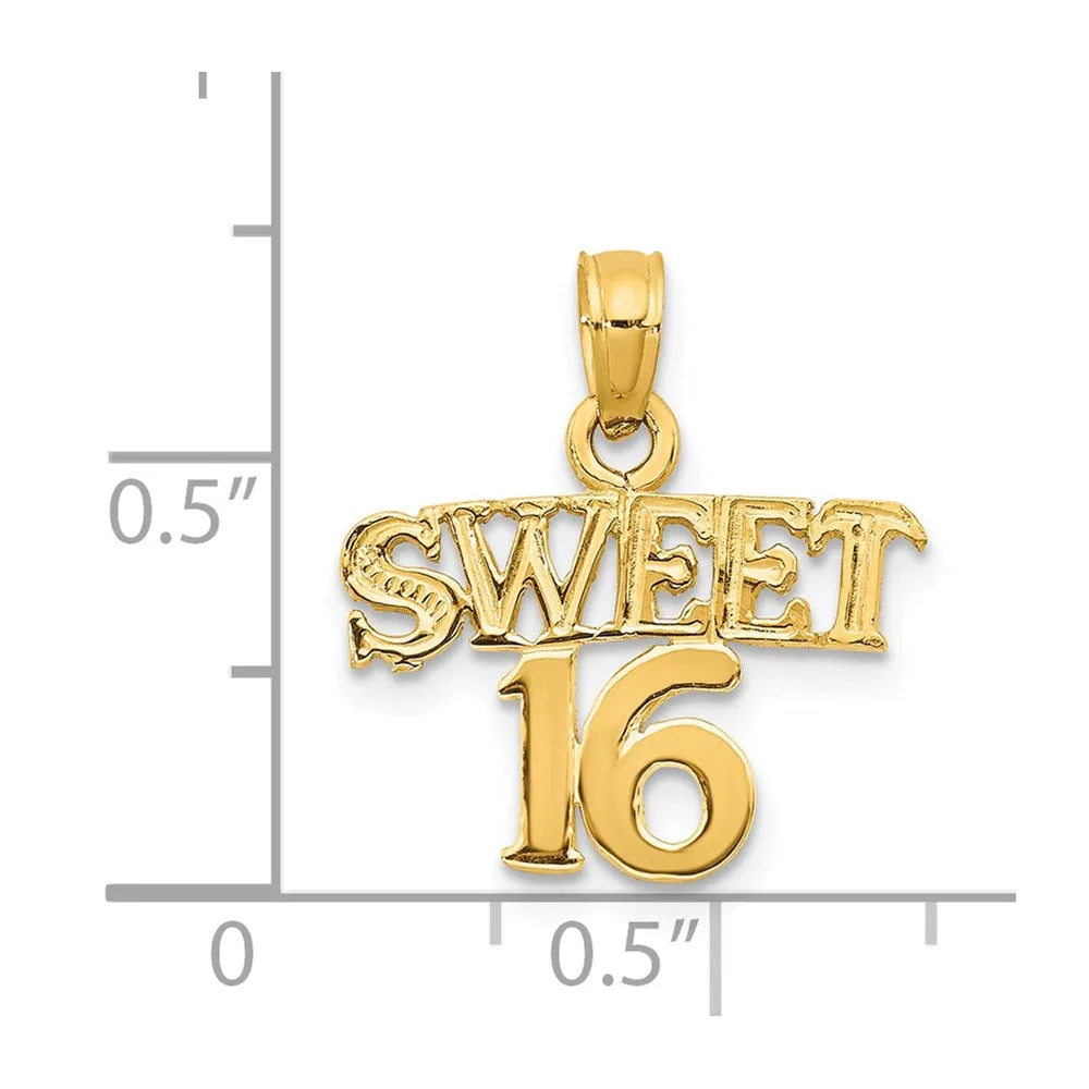 14K SWEET 16 Pendant
