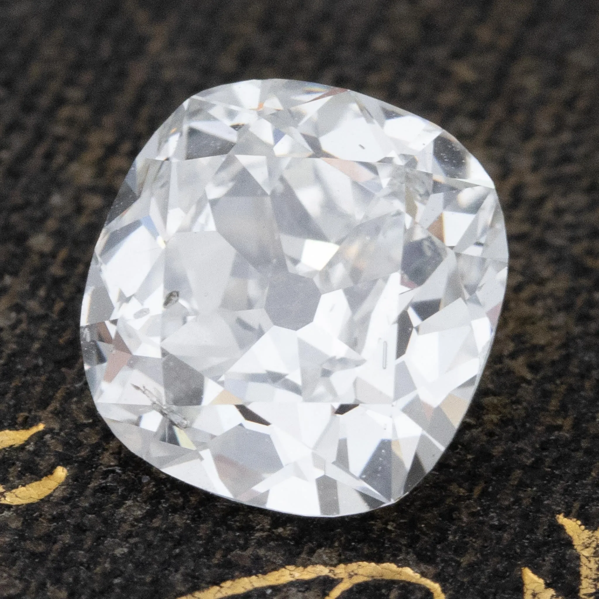 2.04ct Old Mine Cushion Cut Diamond GIA F SI2