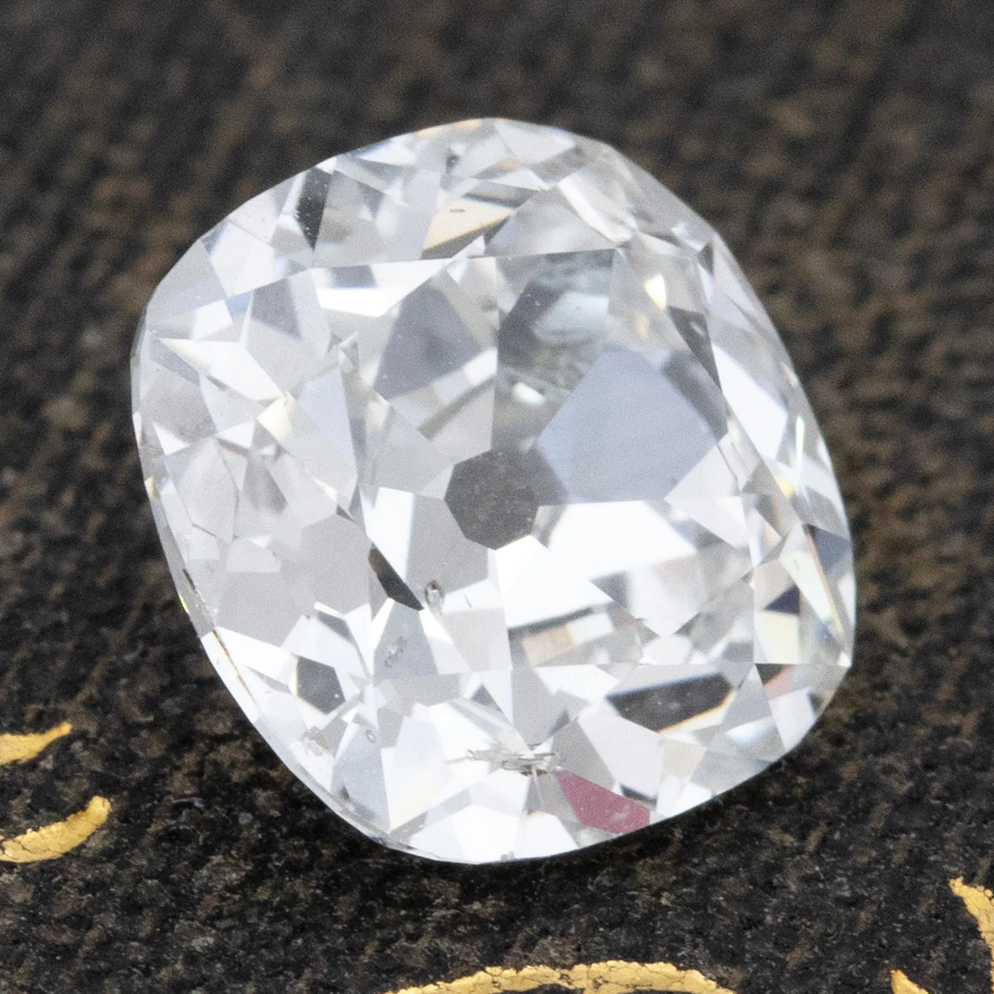 2.04ct Old Mine Cushion Cut Diamond GIA F SI2