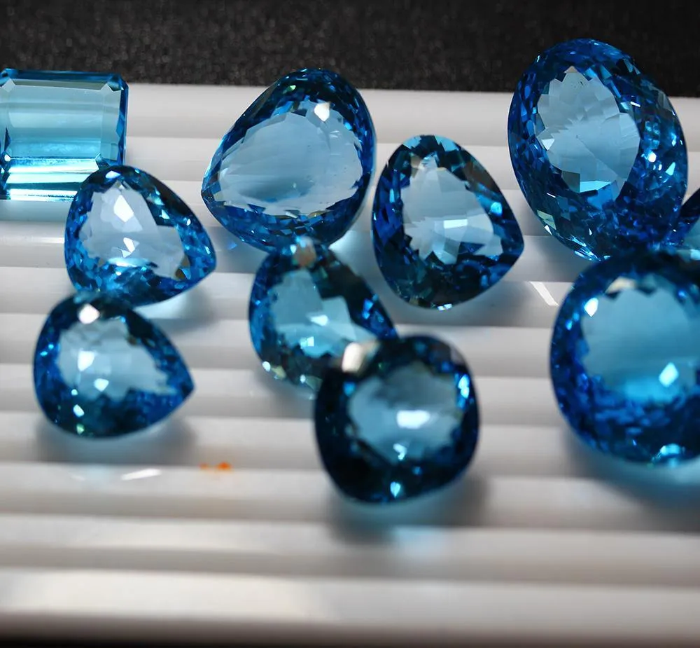 250 Carats Blue Topaz Deal - Oval, Cushion, Emerald, Round