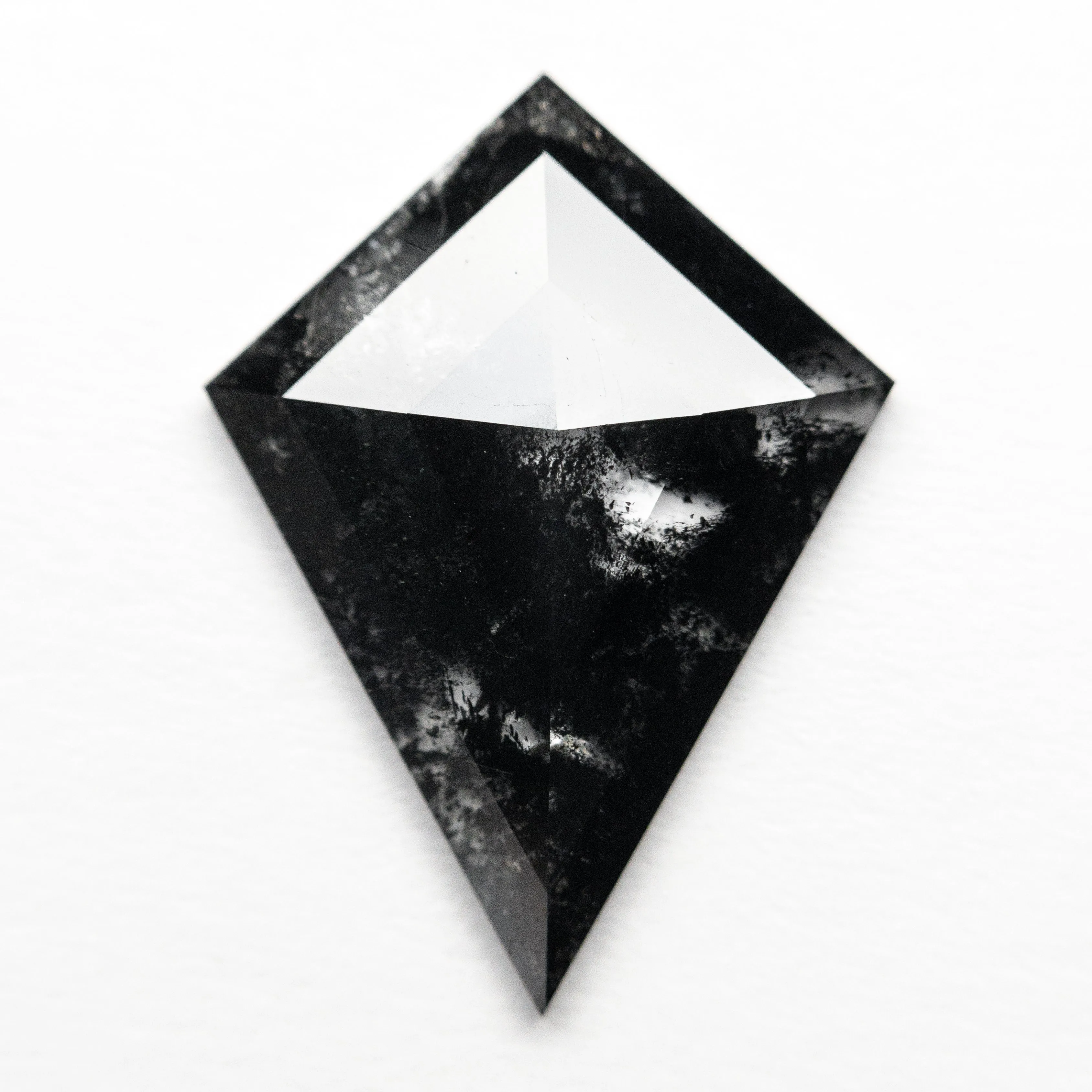 2.95 CARAT BLACK SPECKLED ROSE CUT KITE DIAMOND