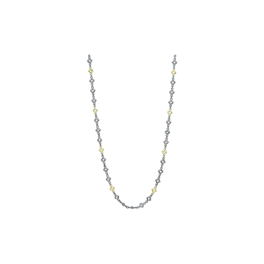 34" ALTERNATING SCROLL LINK NECKLACE