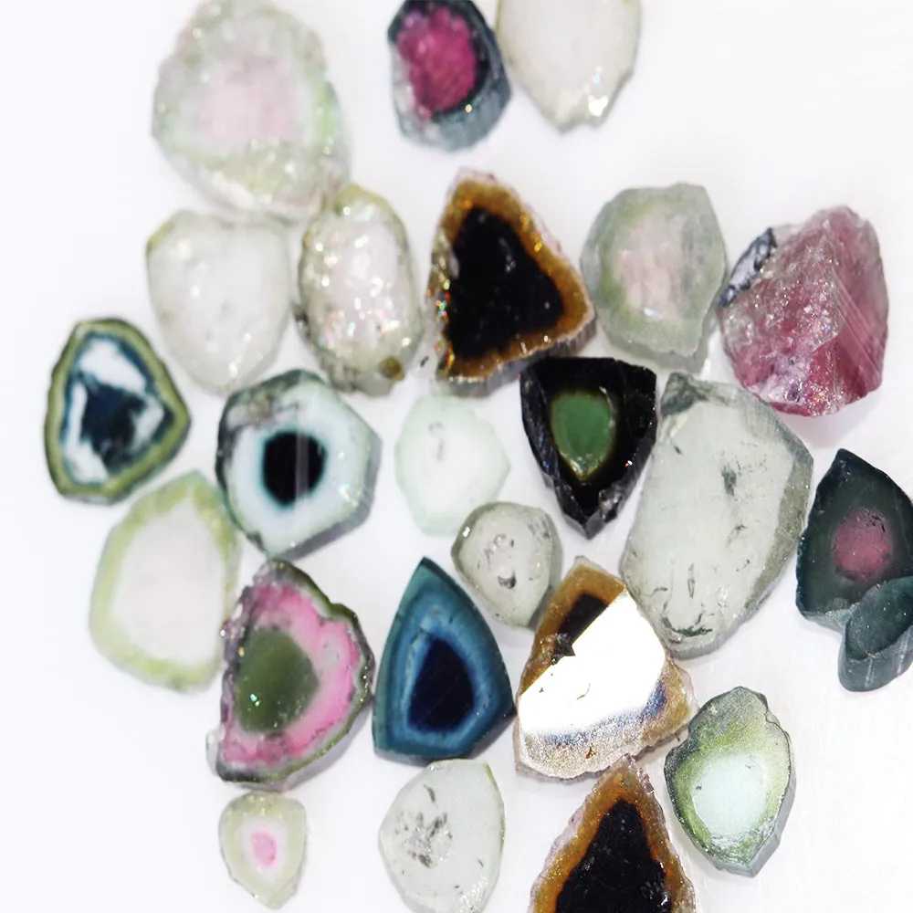 40 ct Water Melon Tourmaline Slices