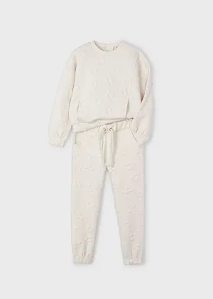 4891  Mayoral Textured Flower Tracksuit