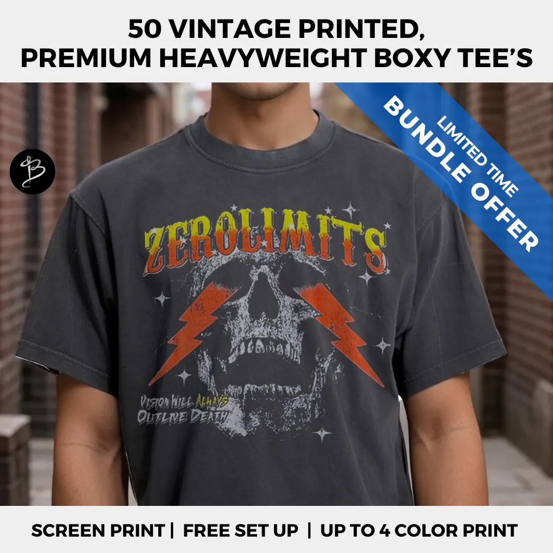 50 Vintage Print T-shirts