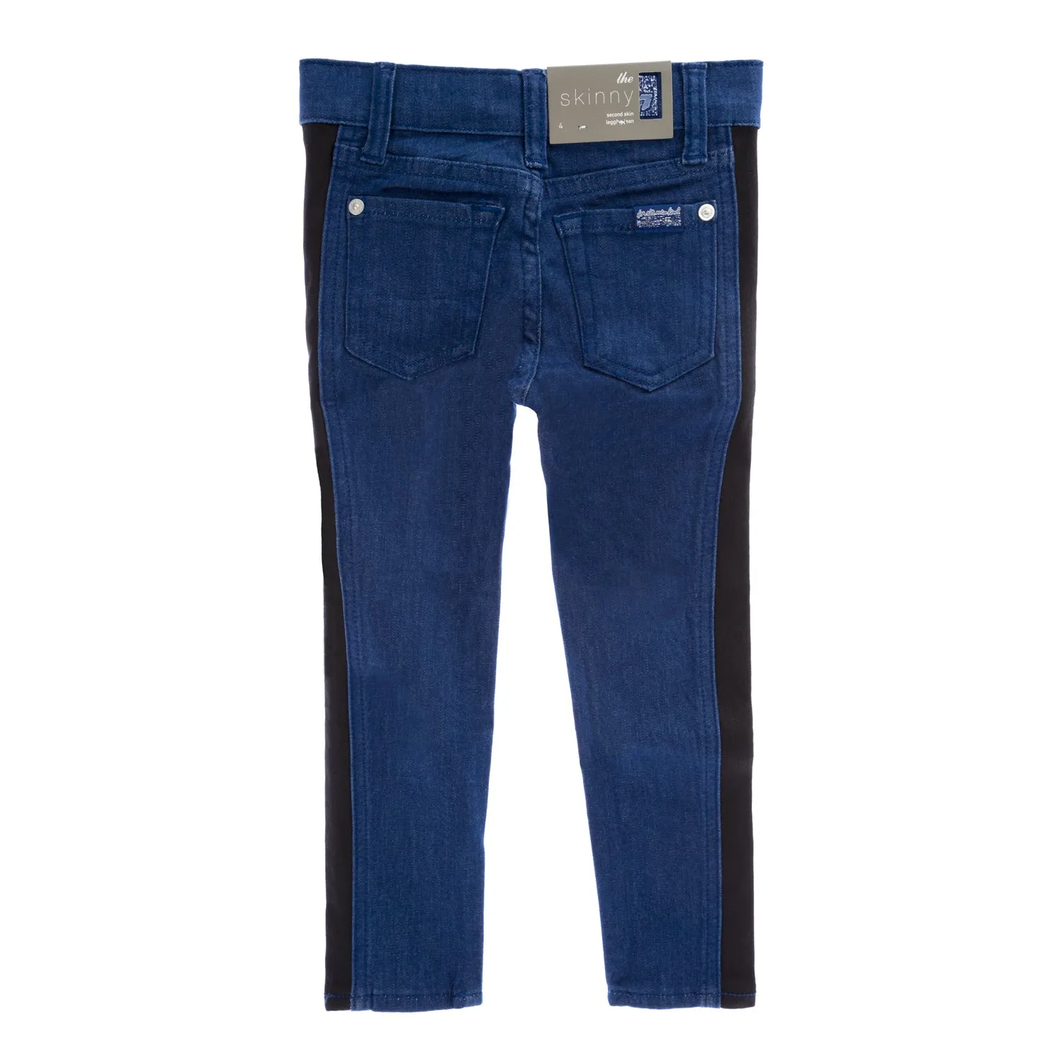 7 for All Mankind Girls Indigo Blocked Skinny Legging Jeans 7FFXG2146 $79 NEW