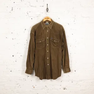 90s Corduroy Shirt - Brown - L