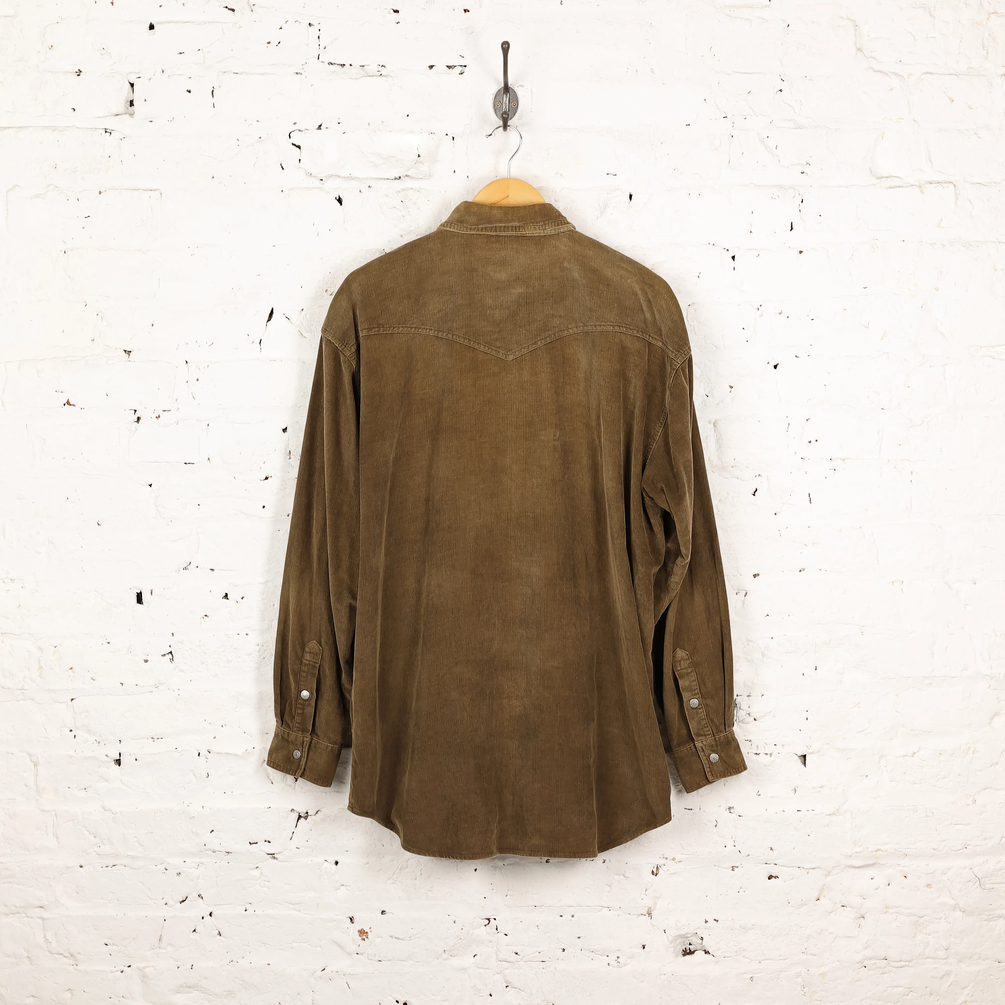 90s Corduroy Shirt - Brown - L
