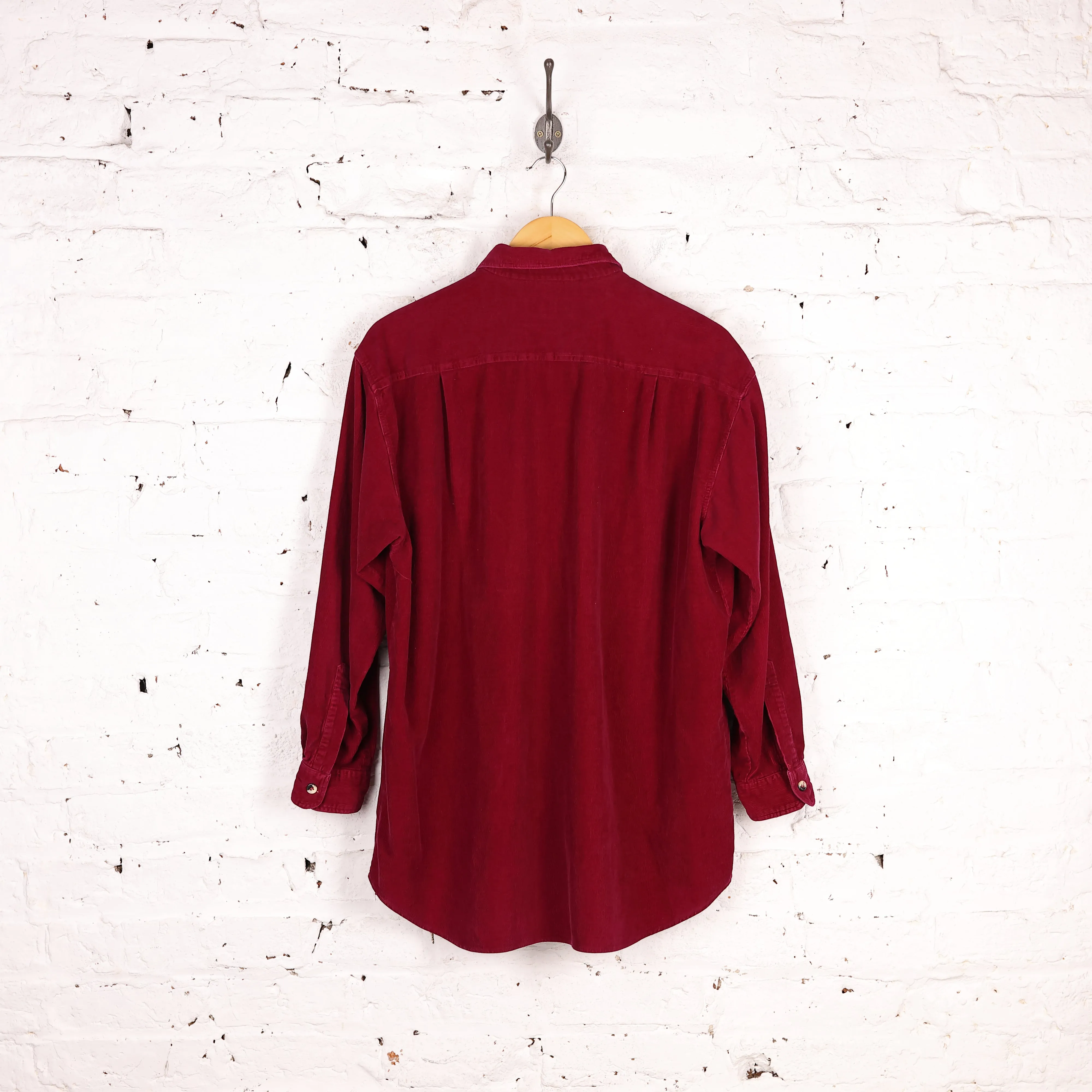 90s Corduroy Shirt - Red - L