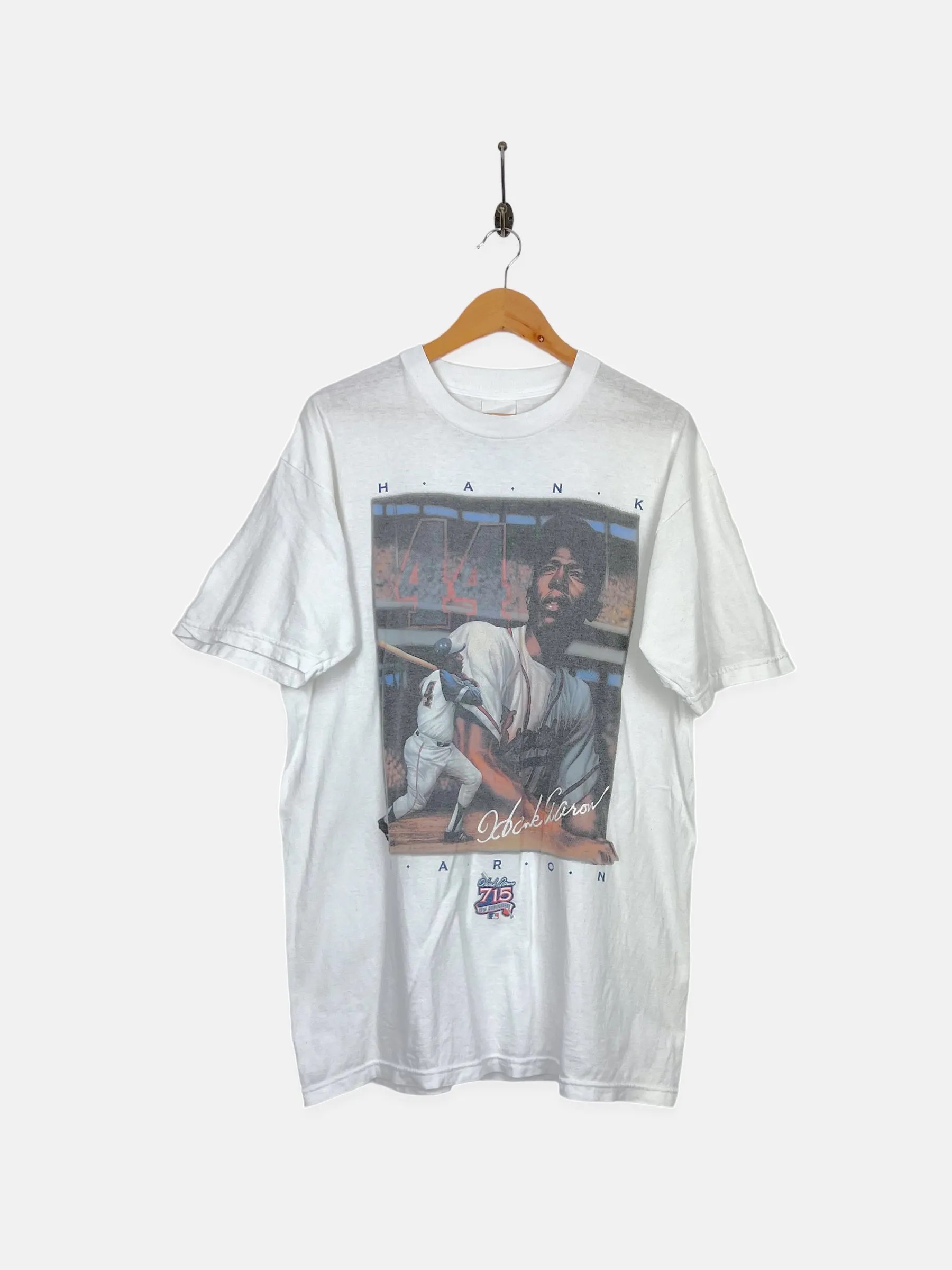 90's Hank Aaron Atlanta Braves MLB Vintage T-Shirt Size L-XL