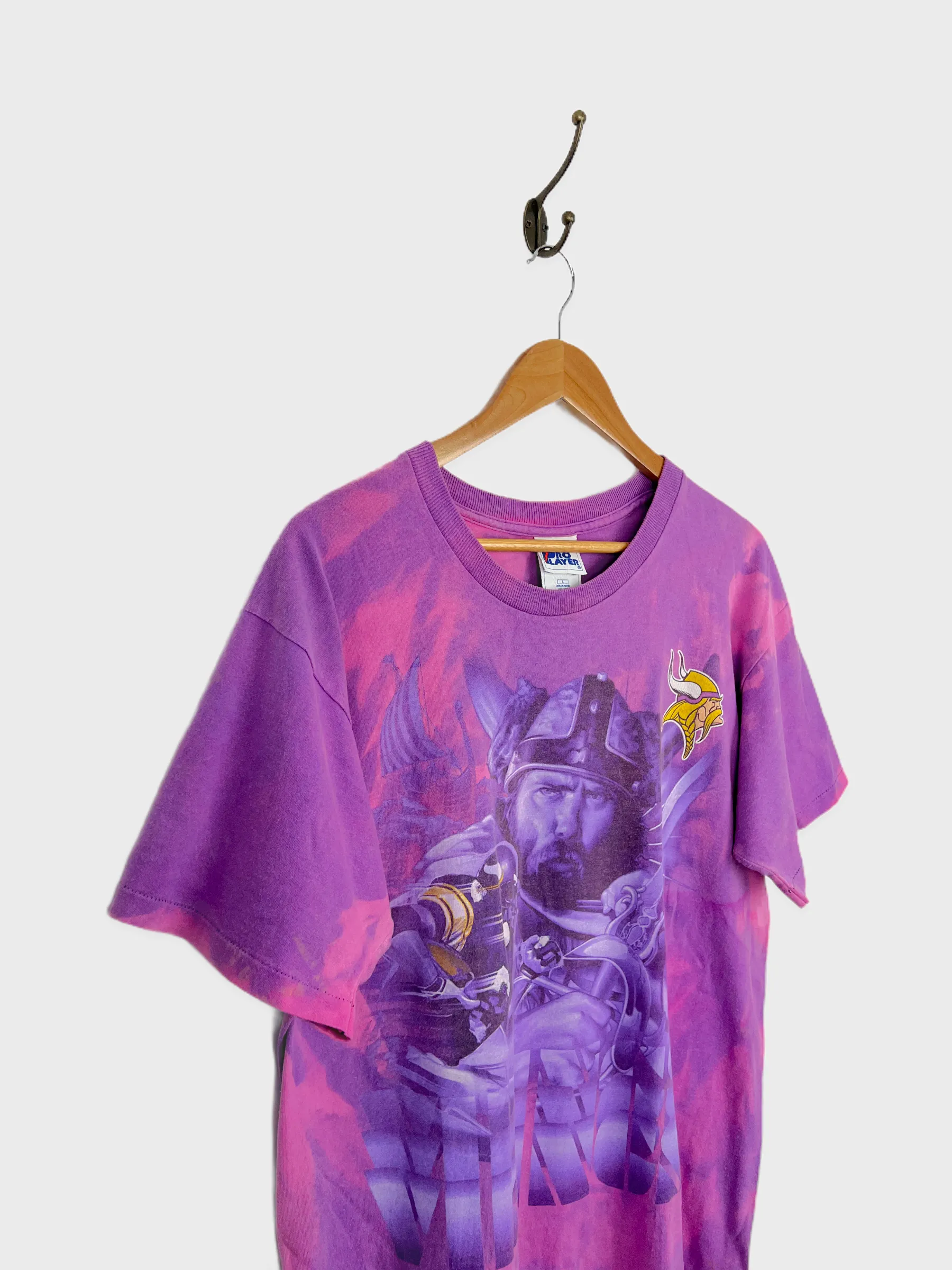 90's Minnesota Vikings NFL USA Made Tie-Dye Vintage T-Shirt Size L