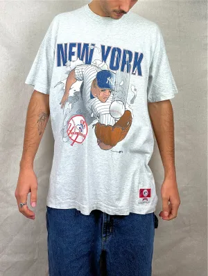 90's New York Yankees MLB USA Made Vintage T-Shirt Size XL
