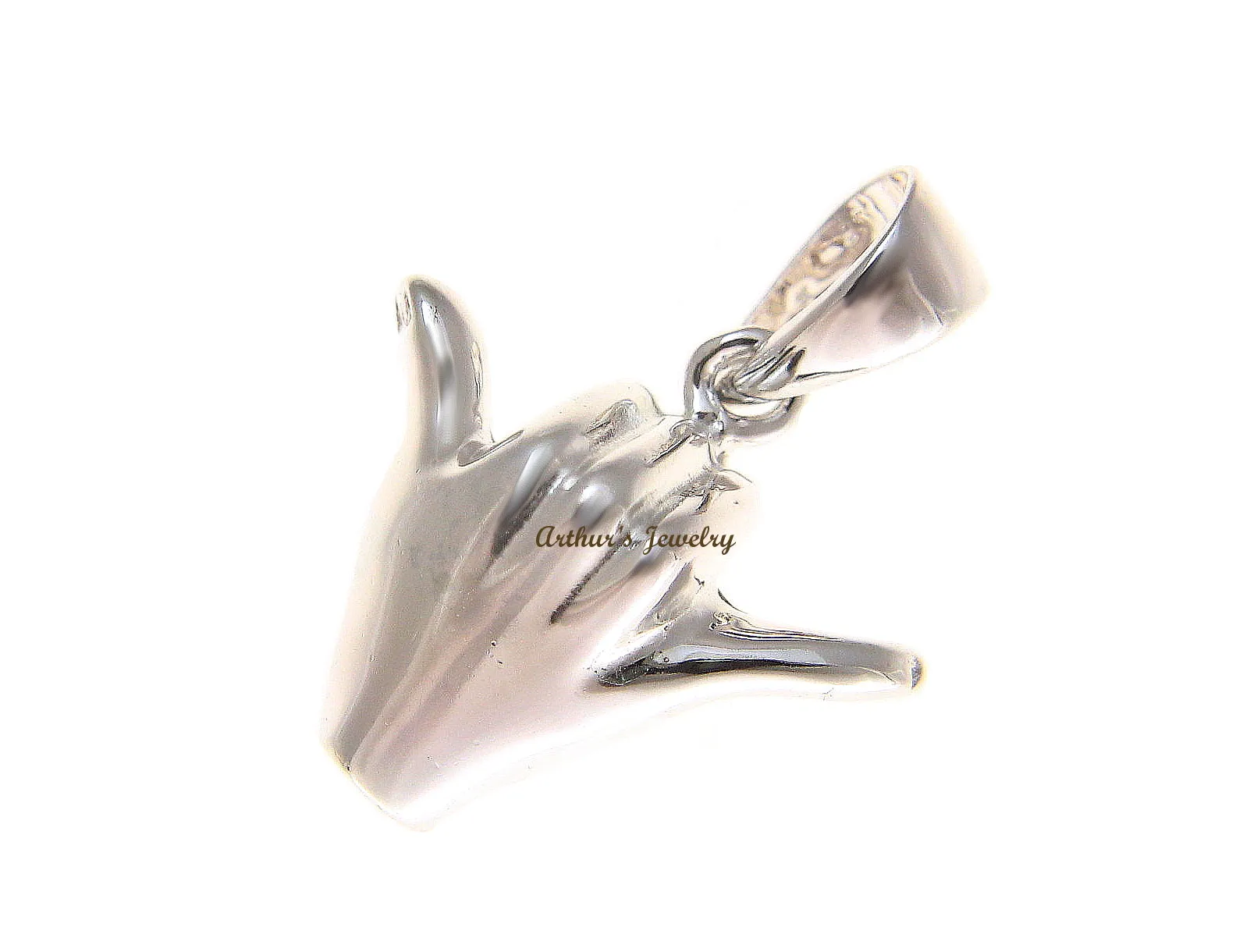 925 STERLING SILVER HAWAIIAN 3D SHAKA HANG LOOSE CHARM PENDANT