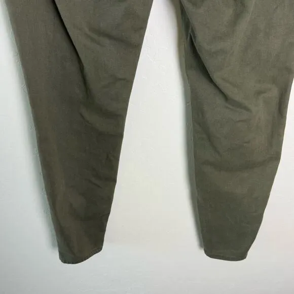 All Saints Green Miller Mid-Rise Coated Skinny Jeans W29