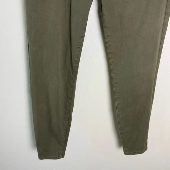 All Saints Green Miller Mid-Rise Coated Skinny Jeans W29