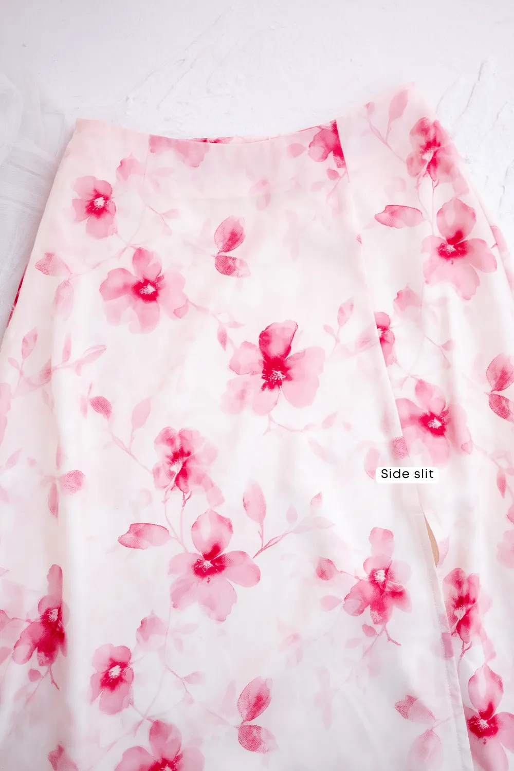 AMERY FLORAL MAXI SKIRT IN PINK