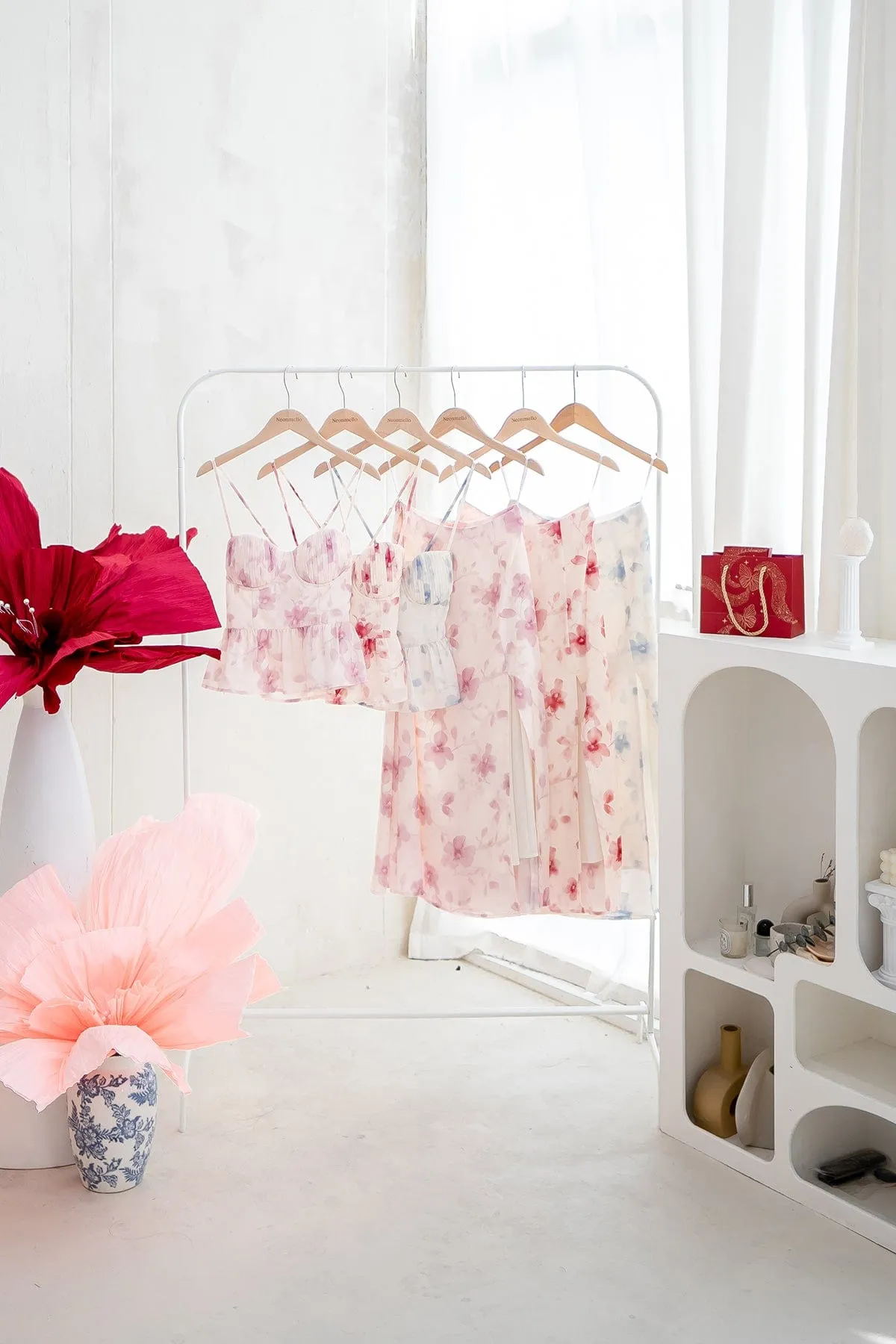 AMERY FLORAL MAXI SKIRT IN PINK