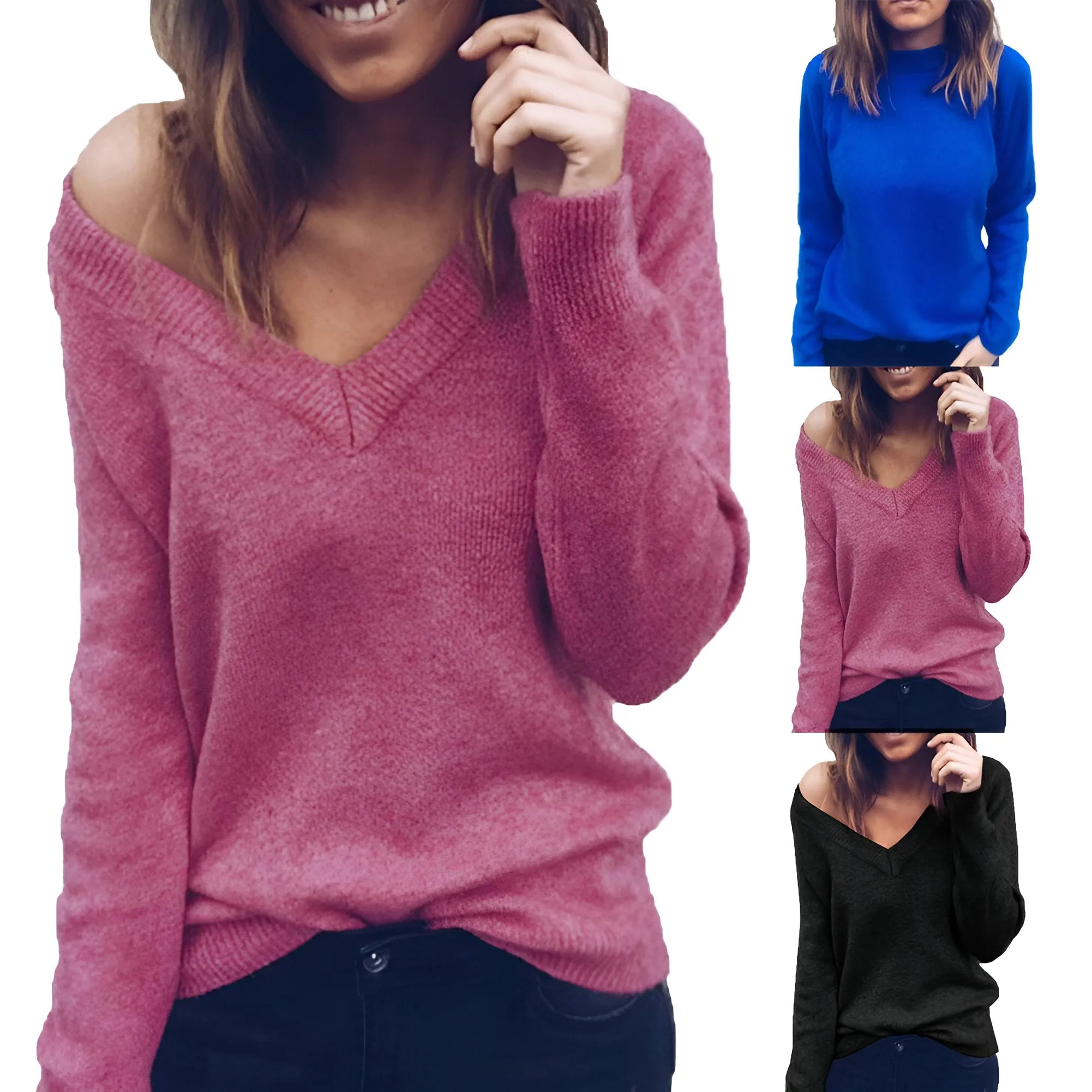 Ana Maria® | Women's V-neck loose sweater