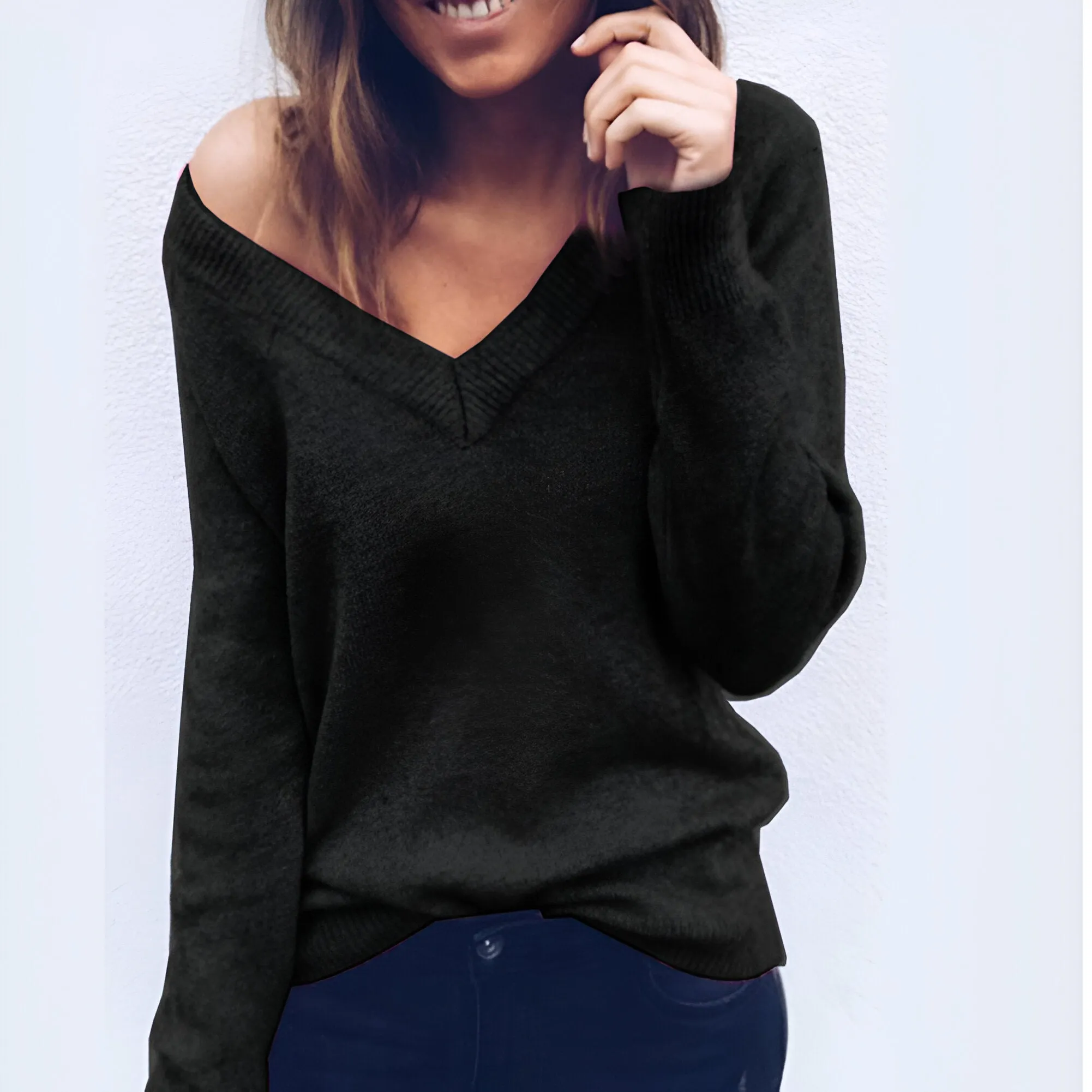 Ana Maria® | Women's V-neck loose sweater
