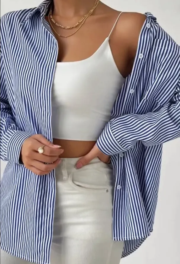Anja | - Women's classic striped blouse