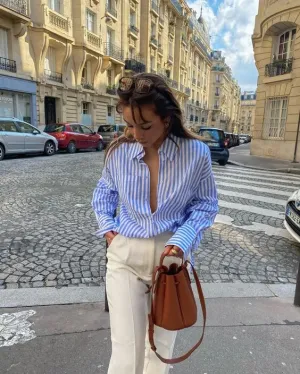 Anja | - Women's classic striped blouse