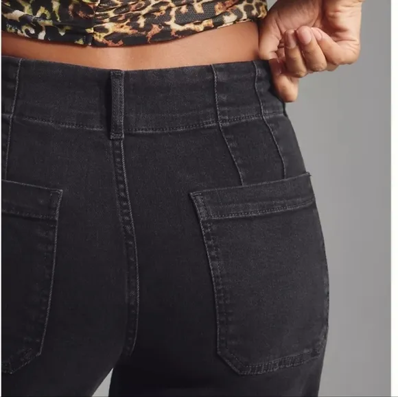 Anthropologie Pilcro Women's Black Wide-Leg Jeans Size 24P