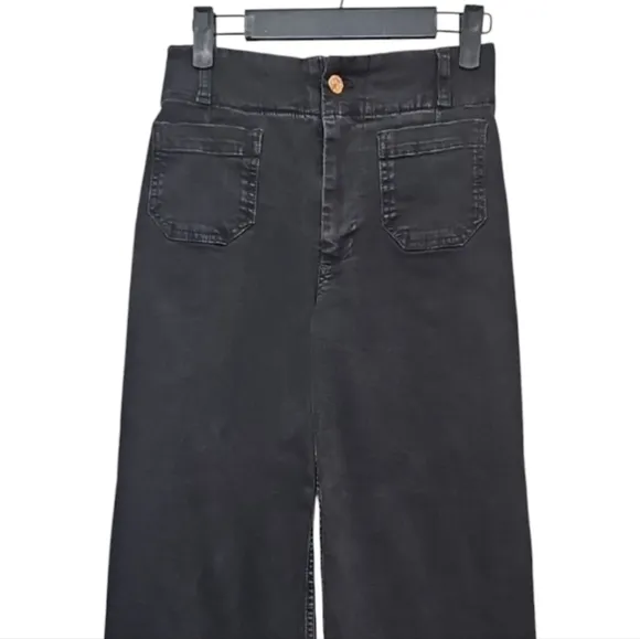 Anthropologie Pilcro Women's Black Wide-Leg Jeans Size 24P