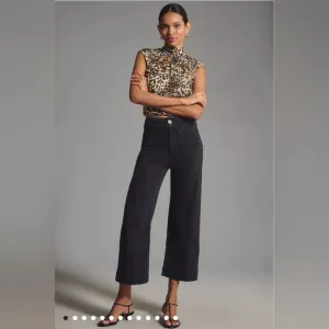 Anthropologie Pilcro Women's Black Wide-Leg Jeans Size 24P