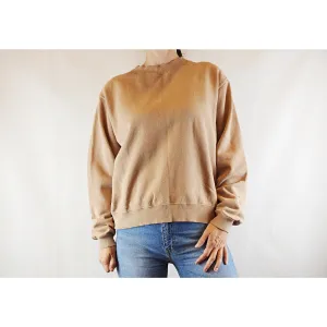 Assembly Label pre-owned neutral light tan windsheeter with exposed side zips size 8