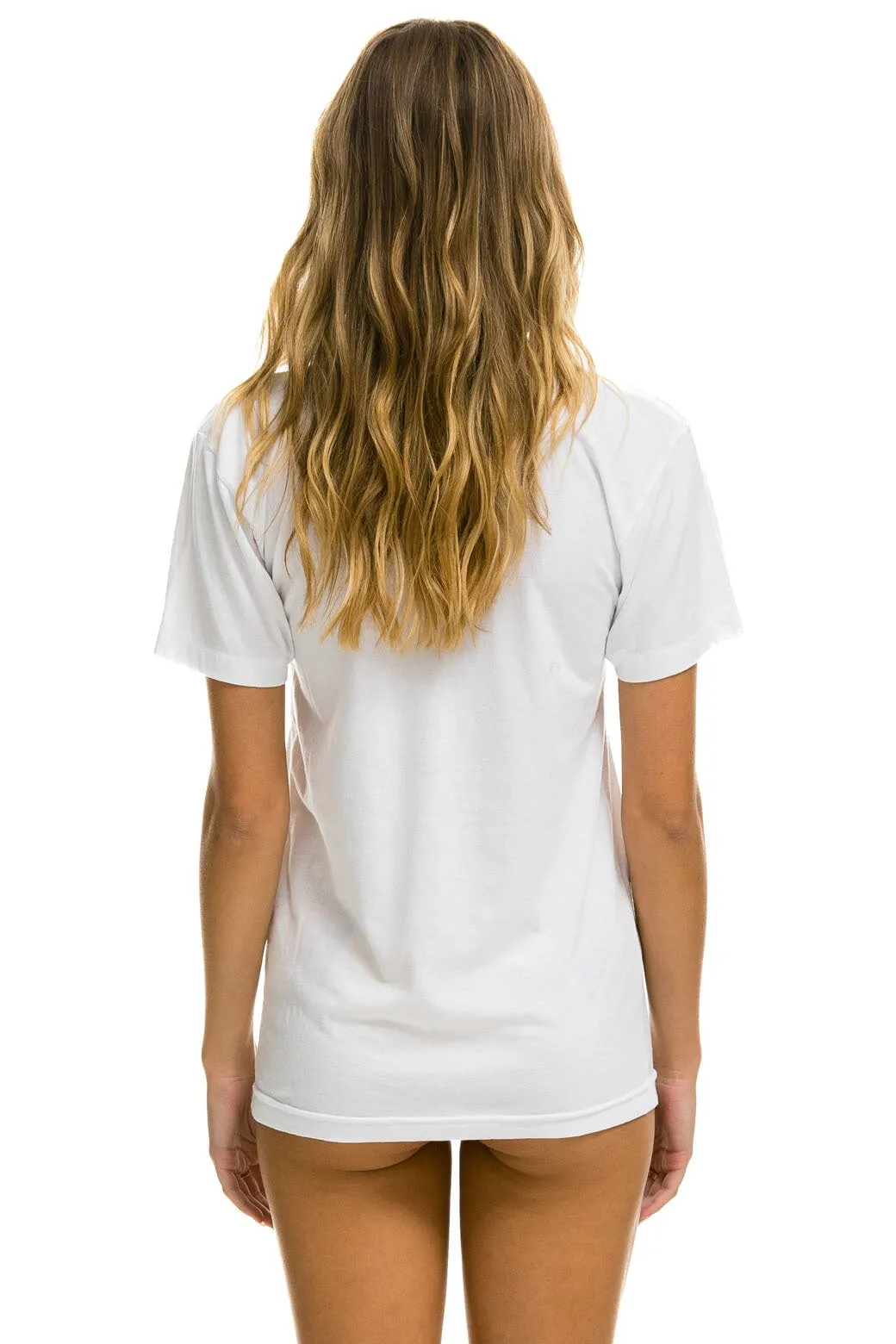 AVIATOR NATION HAMPTONS UNISEX CREW TEE - WHITE