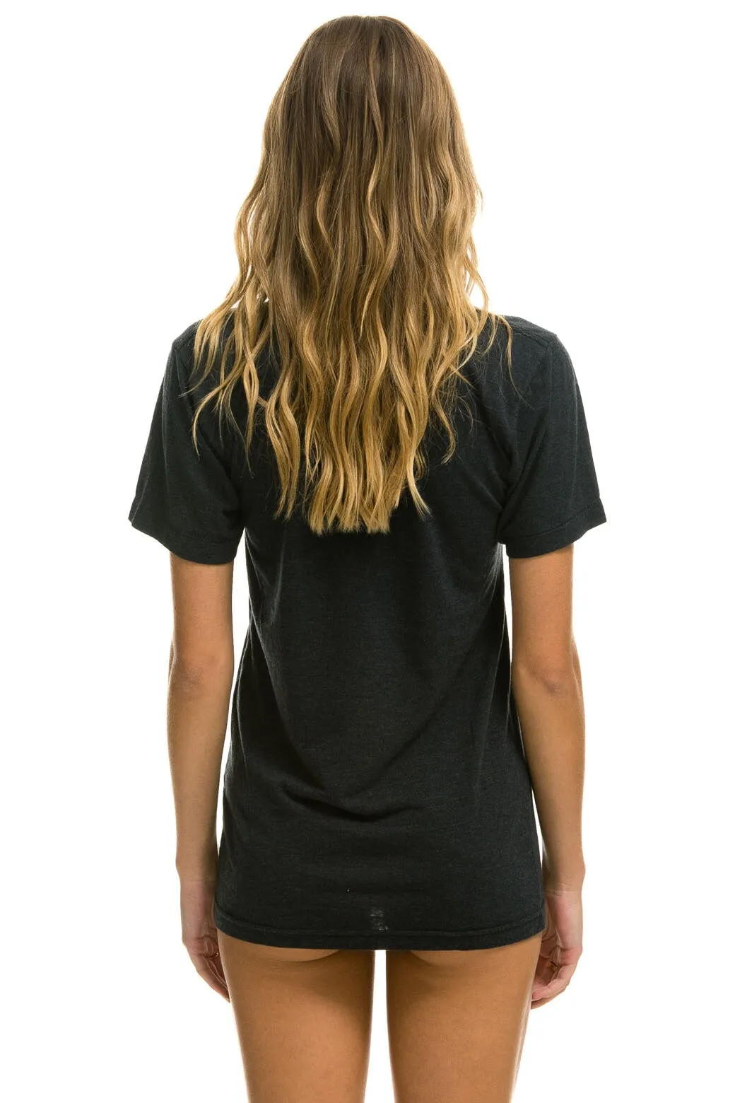 AVIATOR NATION MLVY - CREW TEE SHIRT CHAR L