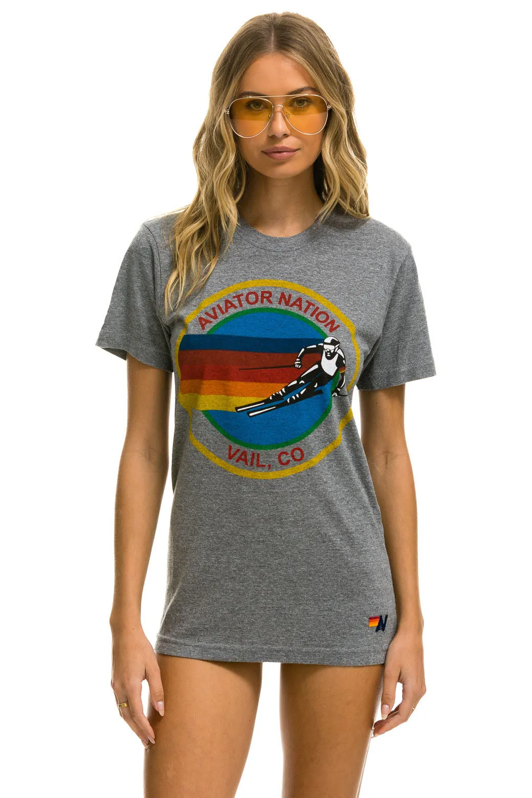 AVIATOR NATION VAIL TEE - HEATHER