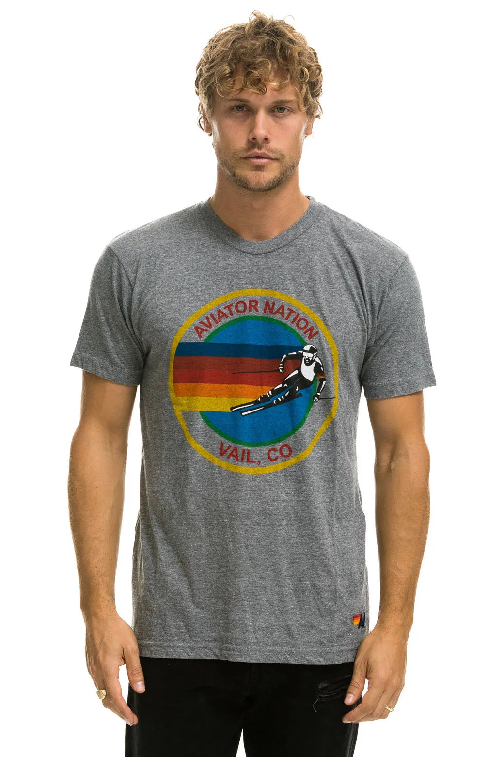 AVIATOR NATION VAIL TEE - HEATHER