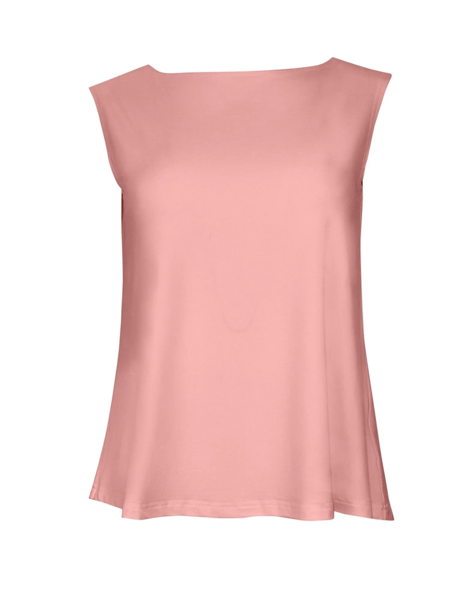 Bamboo Boat Neck Singlet - Pink Clay