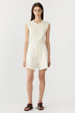 Bassike Contrast Pocket Detail Short - Off White