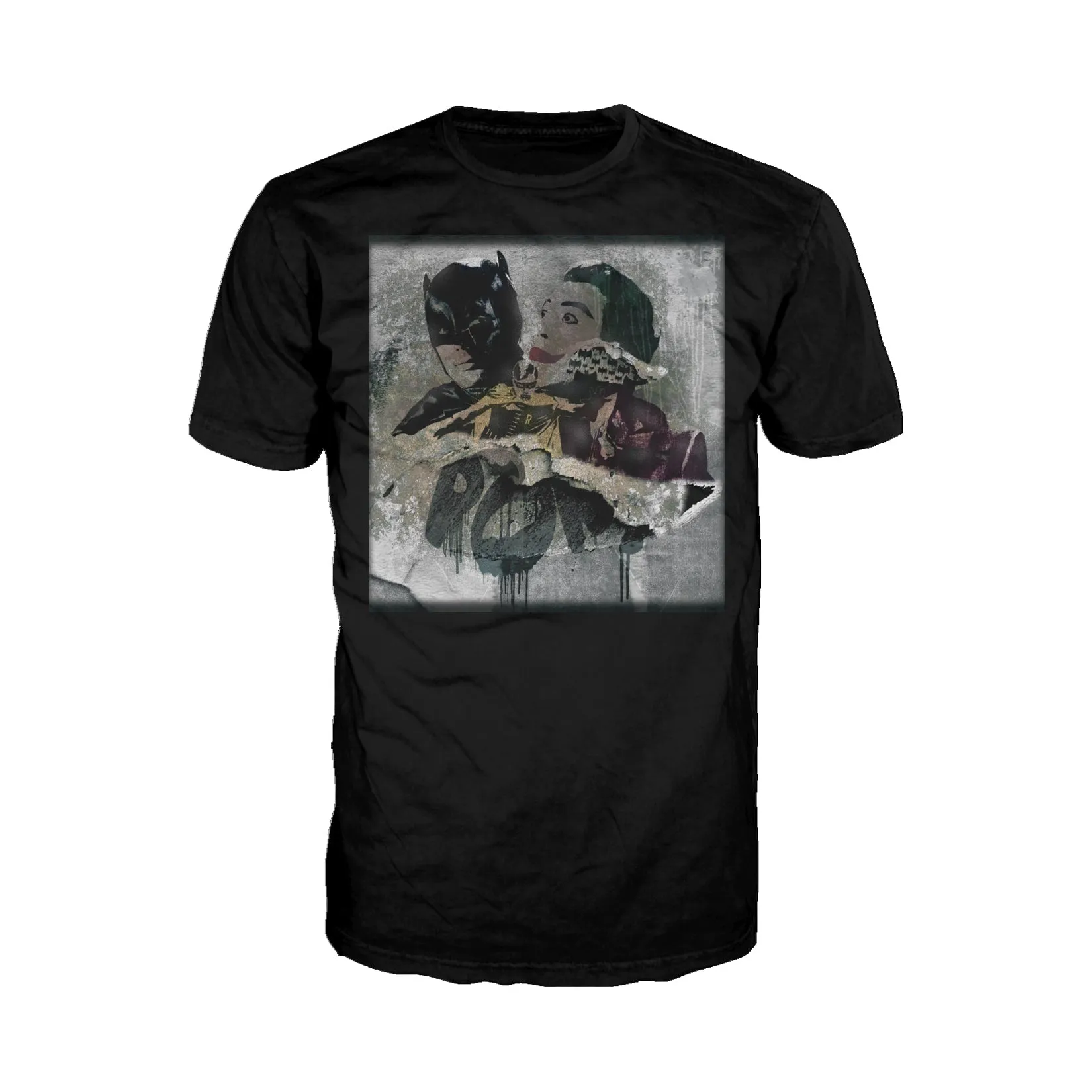 Batman 66 Robin POW Official Men's T-shirt (Black)
