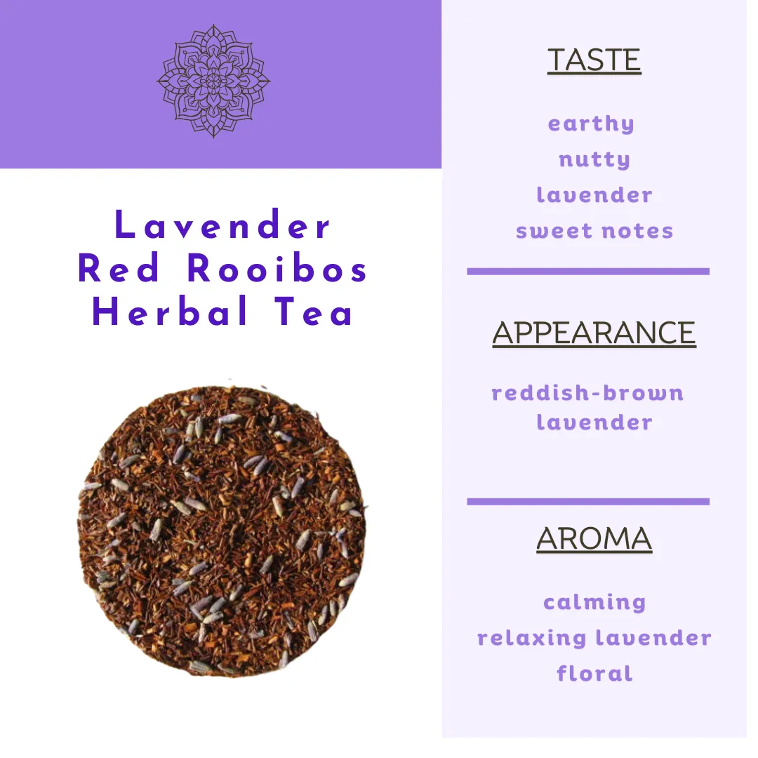 Be Calm - Lavender Rooibos Herbal Tea - Loose Leaf | No Caffeine, 1.5 oz