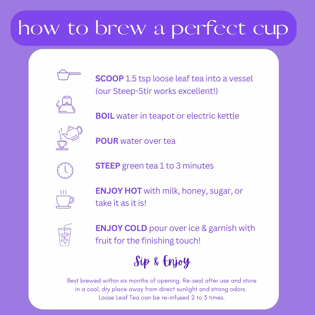 Be Calm - Lavender Rooibos Herbal Tea - Loose Leaf | No Caffeine, 1.5 oz