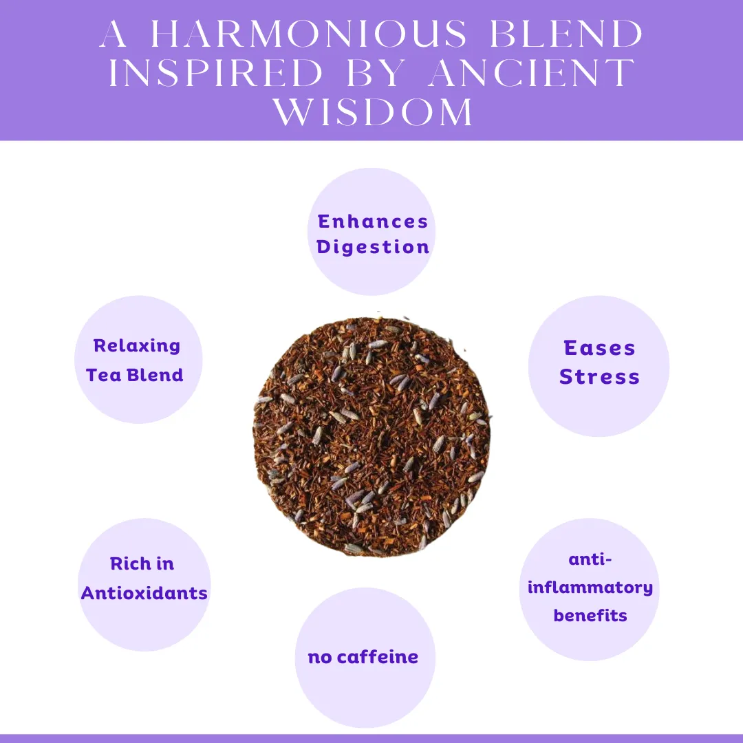 Be Calm - Lavender Rooibos Herbal Tea - Loose Leaf | No Caffeine, 1.5 oz