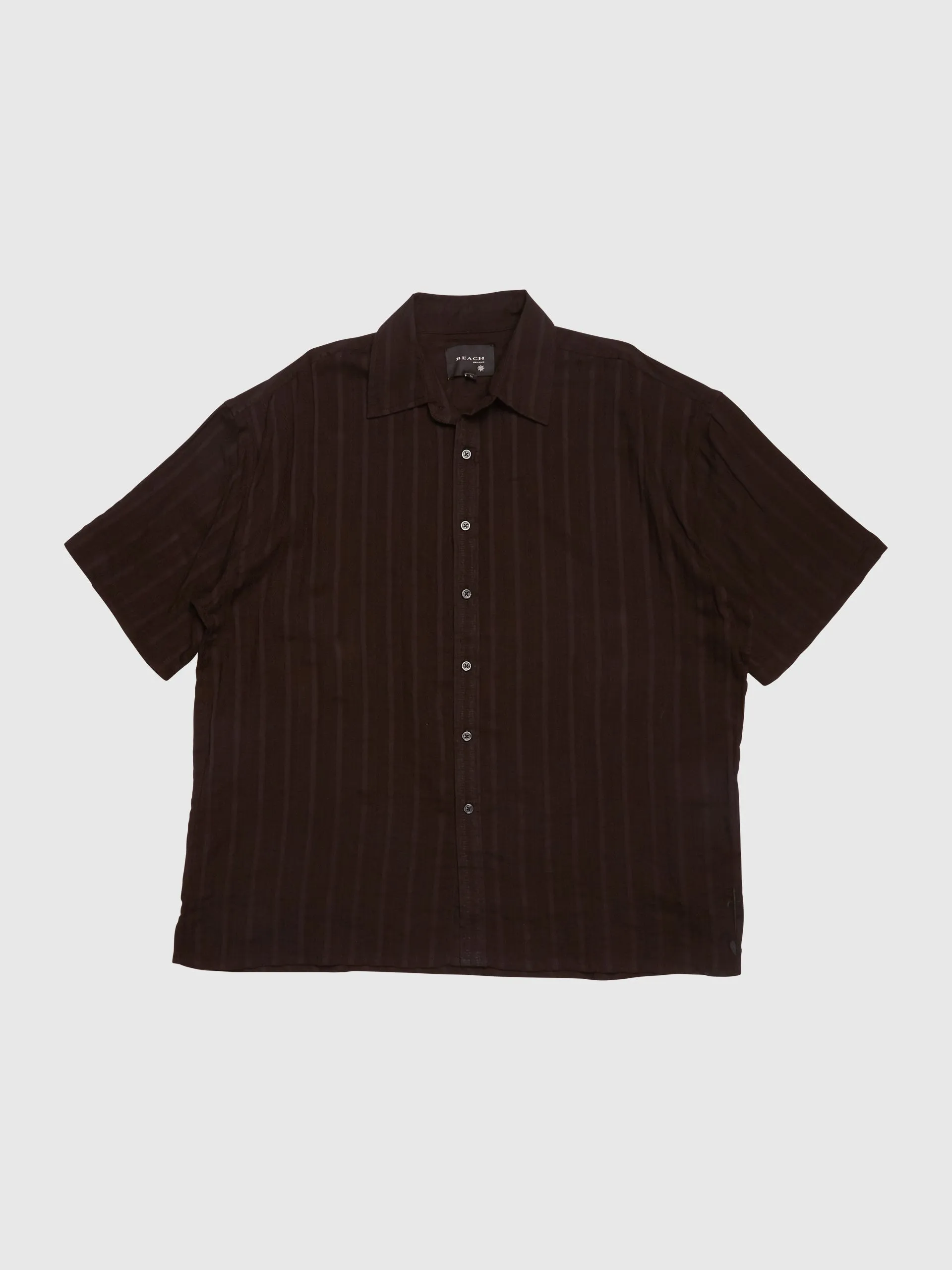 BEACH BRAINS Boxy SS Shirt Sheer Black