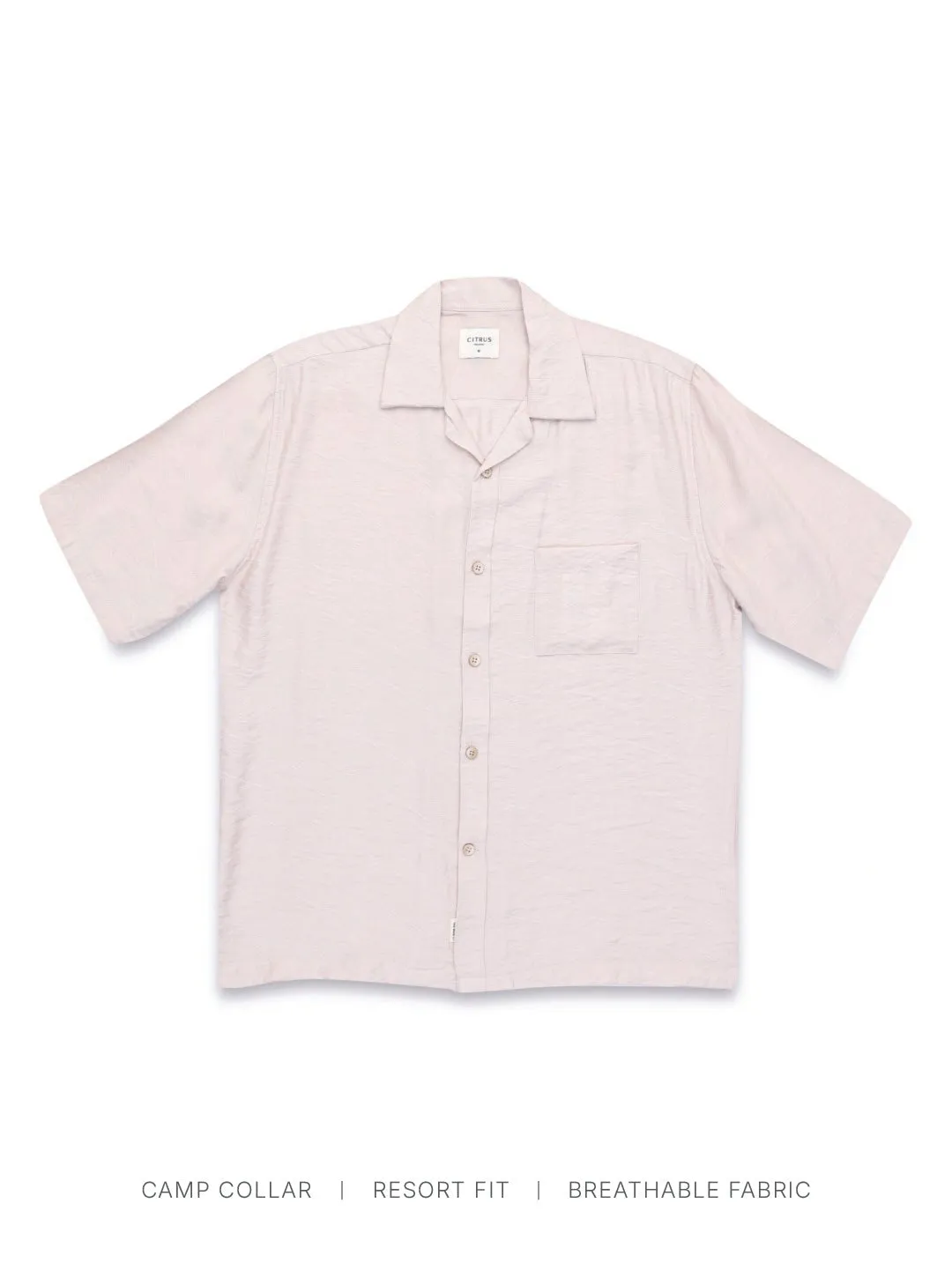 Beige Plain Resort Shirt