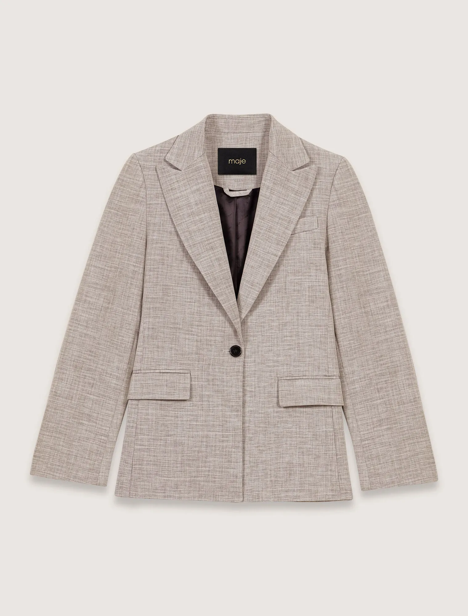 Belted suit jacket