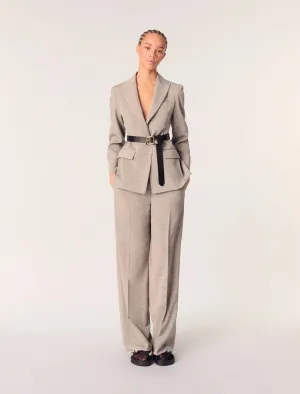 Belted suit jacket