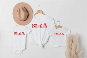 Besties Matching White T-shirts