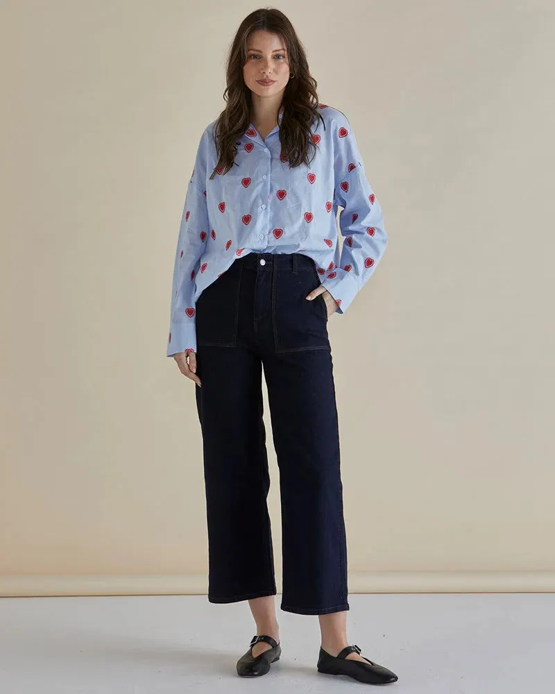 Betty Basics Easy Relax Jeans - Blue Smoke