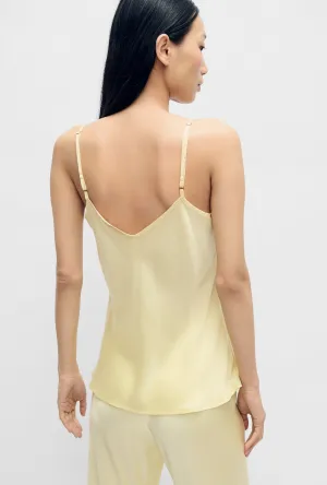 BIAS CUT CAMI VANILLA FLOWER