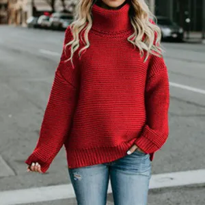 Big knitted turtleneck for ladies