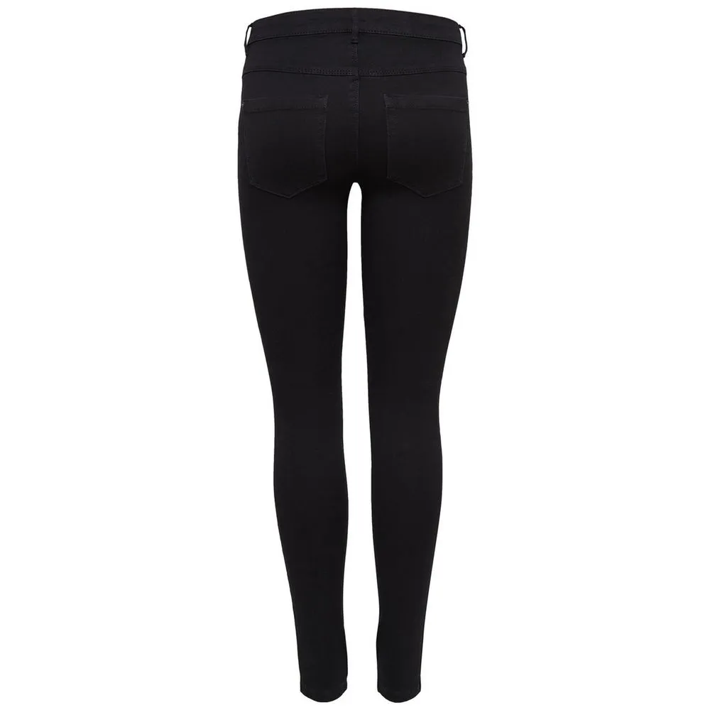Black Cotton Jeans & Pant